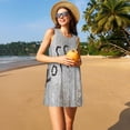 thumbnail image 3 of Fotbe Coffee Beans On Board Vestido de Verano sin Mangas para Mujer – Vestido Midi Línea A, Estilo Camiseta Floral, Vestido Playero Casual y Fluido, 3 of 7