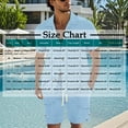 thumbnail image 3 of GERsome Mens 2 Piece Outfits Casual Texture Summer Short Sleeve Button Down Shirts and Shorts Set with Pockets Solid Color S-3XL, 3 of 8