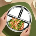 thumbnail image 4 of Stainless Steel Toddler Plates Silicone Suction, 2025 New 9 Inch Non- Kids Plates, Divided Portion, Food-Grade Silicone Plate for Baby, Dishwasher Safe, Mess-Free Mealtime, 4 of 4