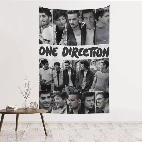 One Direction Tapestry Banner Decorations Anime Movie Wall Hanging Poster For Dorm Bedroom Home (60 X 40 In)