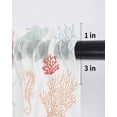 thumbnail image 6 of Red Orange Coastal Curtains 45 Inch Length,Sheer Curtains for Bedroom Living Room Window Nautical Summer Beach Coral Sea Turtle Rod Pocket Drapes Kitchen Curtains Small Half Window 42"x45" 2 Panels, 6 of 7