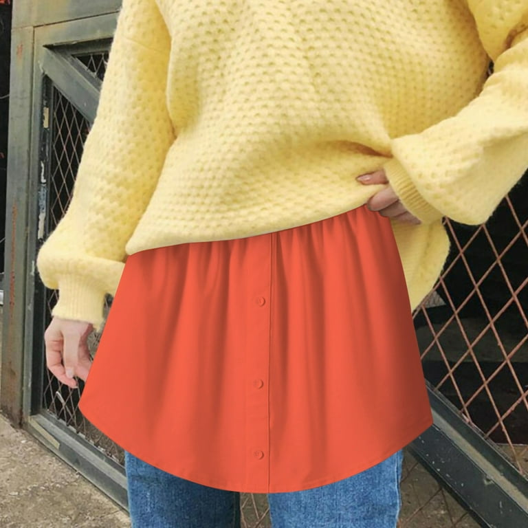 Half red half outlet yellow plaid skirt