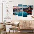 thumbnail image 4 of Elephant Stock Vancouver Waterfront Skyline Wall Art - Horizontal Multi Panel Canvas - Living Room Wall Decor - Places Multi Panel - Teal And Gray Decor - 30" x 18", 4 of 4