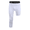 White-R, variant on 3/4 One Leg Tights Basketball Capri Compression Training Pants Athletic Gym Base Layer Single Leg Tights
