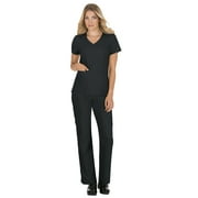 Koi Becca V Neck Scrub Top, Black, Medium