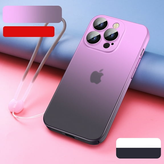 Nalacover Silicone Phone Case for iPhone 13 Pro, Gradient Color Transparent Soft TPU Phone Cover,Shockproof Wrist Strap Case,for Women Girls Protective Case For iPhone 13 Pro, Pink
