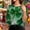Multicolor#03, variant on St Patricks Day 3/4 Sleeve Tops for Women Oversized Crewneck Irish Shamrocks Print Short Sleeve T Shirts Summer Casual Plus Size Round Neck Loose Comfy Tee Shirt