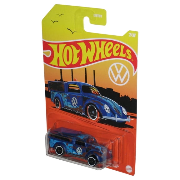 Hot Wheels '49 Volkswagen Beelte Pickup (2021) Mattel Blue Toy Car 7/8