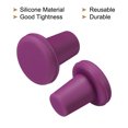 thumbnail image 4 of Uxcell T-shaped Reusable Silicone Wine Bottle Stoppers Caps Purple 6 Pack, 4 of 5