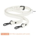 thumbnail image 2 of Uxcell Leather Purse/Bag Handles Straps Adjustable Replacement Strap for Crossbody Handbags, 41-51" Long (White), 2 of 5