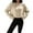 Beige, variant on Aueoeo Sweaters For Teens, Soft Comfy Ladies' Casual Round-Neck Long-Sleeved Pullover Knitted Shirt Top Knitwear