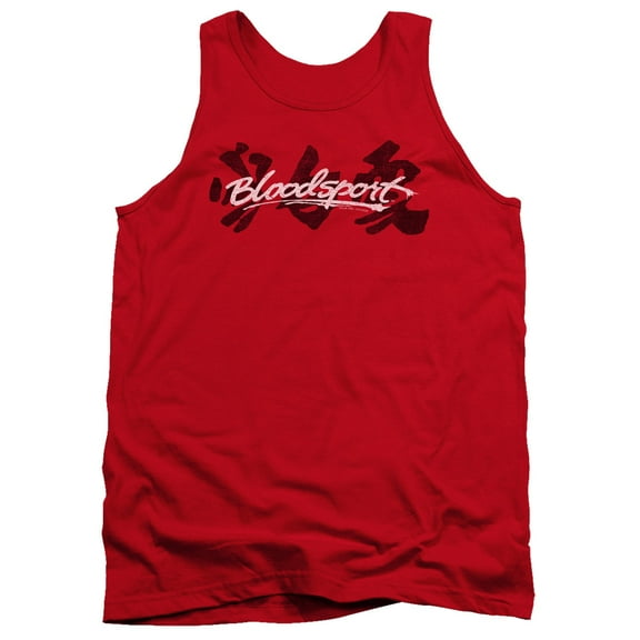 Bloodsport Kanji Adult Tank Top Red