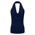 thumbnail image 4 of Hpapadks Womens Tank Top Casual Neck Draped Front Backless Tanks Sleeveless Shirt Camisole Tops for Women BU1 M, 4 of 4