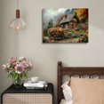 thumbnail image 4 of Spring Countryside Print Wall Art Mountain Cottage with Wildflowers and Greenery Canvas Painting Posters Room Aesthetic Decor Spring Easter Farmhouse Wall Decoration Large Frame wall art, 4 of 6