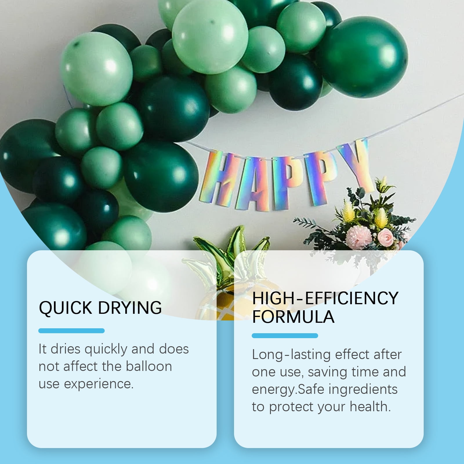 Alvantor High Gloss Balloon Shine Spray for Party Decor, Anti-Oxidation, 3.38 fl. oz.