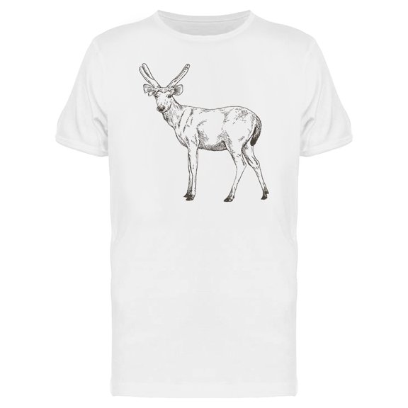 Sketch Of White Deer Tee Men's -Image by Shutterstock