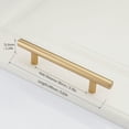 thumbnail image 3 of LEEDIS Brushed Brass Cabinet Round Bar Handle Cabinet Hardware Handle, 3 of 8