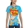 thumbnail image 5 of Youth Phineas And Ferb T Shirts 3D Printed Short Sleeve Tee Shirt for Boys Girls, 5 of 8