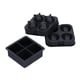 thumbnail image 5 of 2 moldes para hielo, 4 rejillas, reutilizables, de silicona elástica, para hacer cubitos de hielo, color negro, 5 of 5