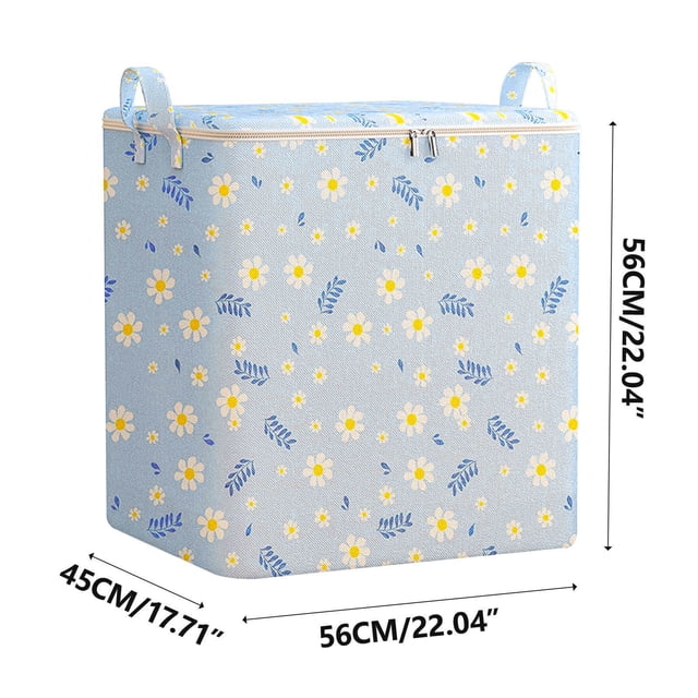 Bolsa grande para almacenamiento de edredones, patrón de margaritas azules 140#