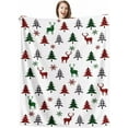 thumbnail image 3 of Christmas Blanket Christmas Tree Deer Flannel Throw Blanket Soft Plush Blanket for Couch Sofa Bed Christmas Home Decor 50x60\u201d, 3 of 6
