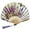 H, variant on ionze Appliances Chinese Style Hand Held Fan Bamboo Paper Folding Fan Party Wedding Decor Fans （A）