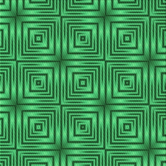 Ahgly Company Indoor Square Patterned Green Area Rugs, 5' Square