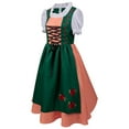 thumbnail image 4 of KDFJPTH Women's Plus Size German Dress Square Neck Apron Oktoberfest Girl, 4 of 7