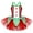 Green, variant on Kids Girls Crisscross Sequins Dance Leotard Tutu Mesh Dress Christmas Elf Santa Costume Green 12