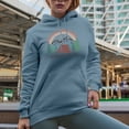 thumbnail image 2 of Under the Stars, Away from the City with Camping Tent Art Merch Gift, Light Blue Hooded Sweatshirt or Hoodie, 3XL, 2 of 5
