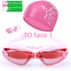 thumbnail image 3 of Gafas de natación antivaho impermeables de alta definición para hombres y mujeres, protección ocular para adultos, gafas de natación de moda, juego de gorro de natación, 3 of 5