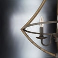 thumbnail image 5 of Urban Ambiance Luxury Farmhouse Chandelier, Medium Size: 24"H x 18.25"W, with Rustic Style Elements, Wood Grain Metal with Antique Black Finish, UQL2962 from the Swansea Collection, 5 of 7