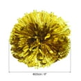 thumbnail image 2 of Uxcell PET Cheerleading Pom Poms with Finger Holes for Team Spirit Fun Dance Stage Events Golden, 2 of 6