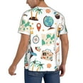 thumbnail image 2 of KLL Travel1 for Men's Baseball Shirts,Short Sleeve Casual Shirts Button Down Shirt for Men Beach Summer Wedding Shirt-Medium, 2 of 7