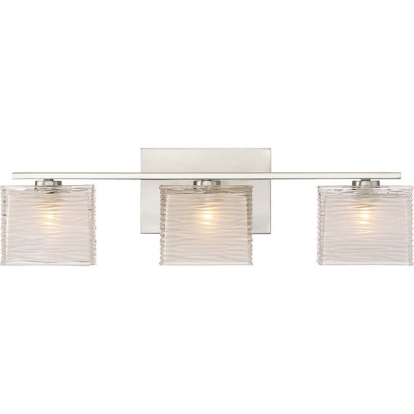 Quoizel Westcap 22.5" 3-Light Bathroom Vanity Wall Fixture G9 Bulbs BN