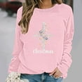 thumbnail image 6 of Wowcloth Women's Round Neck Christmas Print Sweatshirt - Long Sleeve Crewneck Casual Top for Holiday Season, Winter Wear & Festive Outfits, 6 of 6