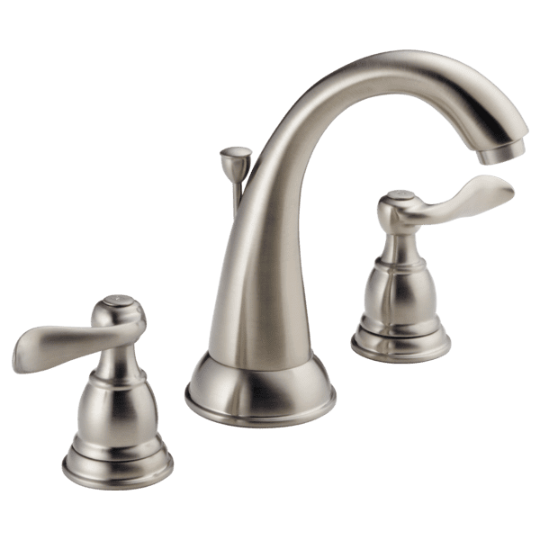 Delta Windemere Two Handle Widespread Bathroom Faucet In Stainless