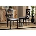 thumbnail image 6 of Baxton Studio Lanier Modern and Contemporary Grey Fabric Upholstered Espresso Brown Finished Wood 2-Piece Dining Chair, 6 of 7