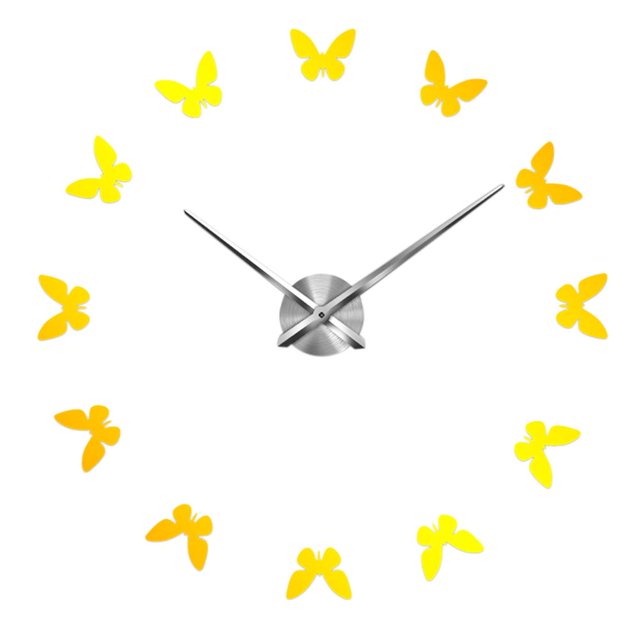 Reloj Decorativo de Pared Números Extraíbles DIY 3D Arte de Pared Reloj Venta Liquidación Oficina Decoración para Regalos dorado Macarena Reloj de pared con la etiqueta engomada del espejo
