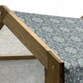 thumbnail image 4 of Vintage Pet House, Traditional Persian Flower Motifs with Influences Old Fashioned Tile, Outdoor & Indoor Portable Dog Kennel with Pillow and Cover, 5 Sizes, Dark Blue Cream, by Ambesonne, 4 of 4