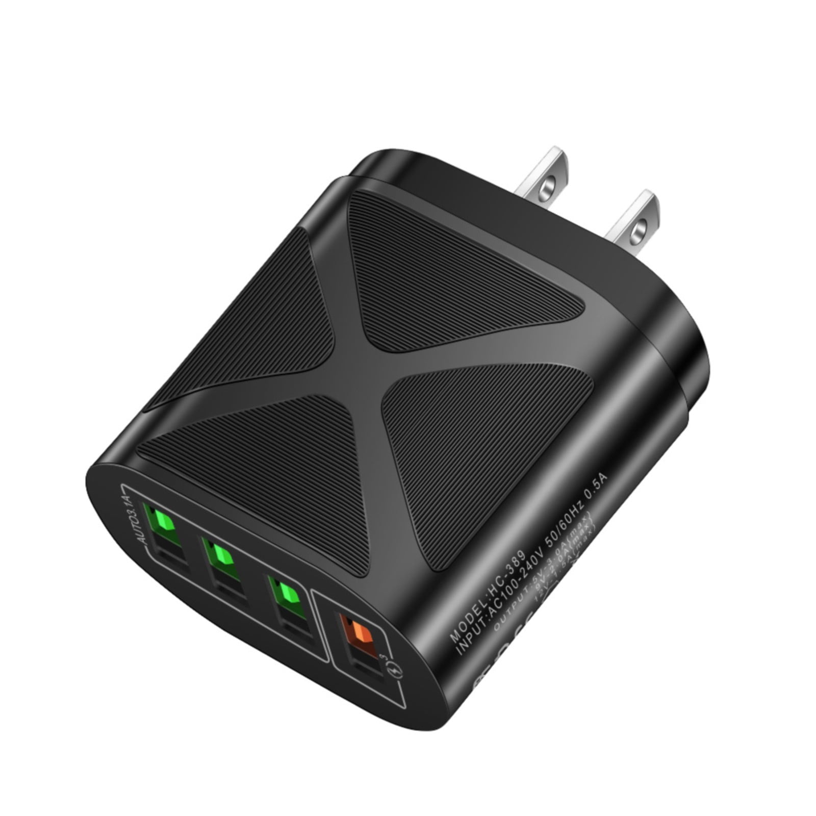 MMolecule USB Phone Charger Portable 4 Ports 5.1A Charger Compact Wall Plug Adapter for