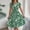 Green, variant on Ayolanni Holiday Party Dresses for Women Green Knee-Length Graphic Short Sleeve Vacation Dresses Dresses for Girls L