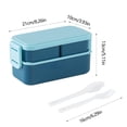 thumbnail image 3 of Kitchen Utensils Qwtwty Creatives Insulated Lunch Box Double Layer Microwavable Student Lunch Box Portable Picnic Salad Box Bento Boxes, 3 of 6