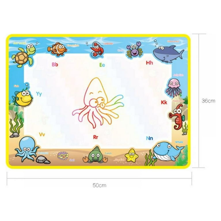  Lterfear Water Doodle Mat 35 X 23 Inches Extra Large Water Aqua  Coloring Mat, Drawing Doodling Mat Educational Toy Gifts for Kids Toddlers  Boys Girls Age 3 4 5 6 7 8 Years Old : Toys & Games