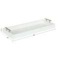 thumbnail image 2 of Kate and Laurel Lipton Narrow Decorative Tray, 10 x 24, White and Silver, Chic Accent Tray for Display and Storage, 2 of 9