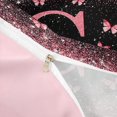 thumbnail image 4 of jejeloiu Sequin Print Initial G Queen Duvet Cover Set For Girls,Kawaii Pink Butterflies Bedding For Kids,Pink Reversible,3pcs(No Comforter), 4 of 6