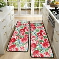 thumbnail image 4 of Kitchen Rugs Sets Of 2,Pioneer Flower Floral Print Pattern Anti Fatigue Kitchen Mat Rugs Non Slip Washable,Decorative Kitchen Floor Mats for Kitchen,Sink,Laundry,17"x47"+17"x47", 4 of 5