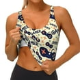 thumbnail image 3 of Pofeuu Game Controller Print Sports Bra for Women Sexy Vest Yoga Running Gym Fitness Crop Bras Tops-Large, 3 of 8