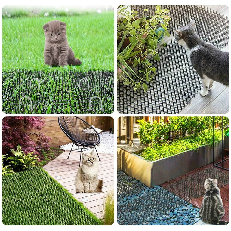 TCWHNIEV Outdoor Cat Repellent Mat, Scat Cat Mat, Cat Repellent Scat Mat Cat  Deterrent Cat Scratch Deterrent for Garden Protect（11 x 78 ） 