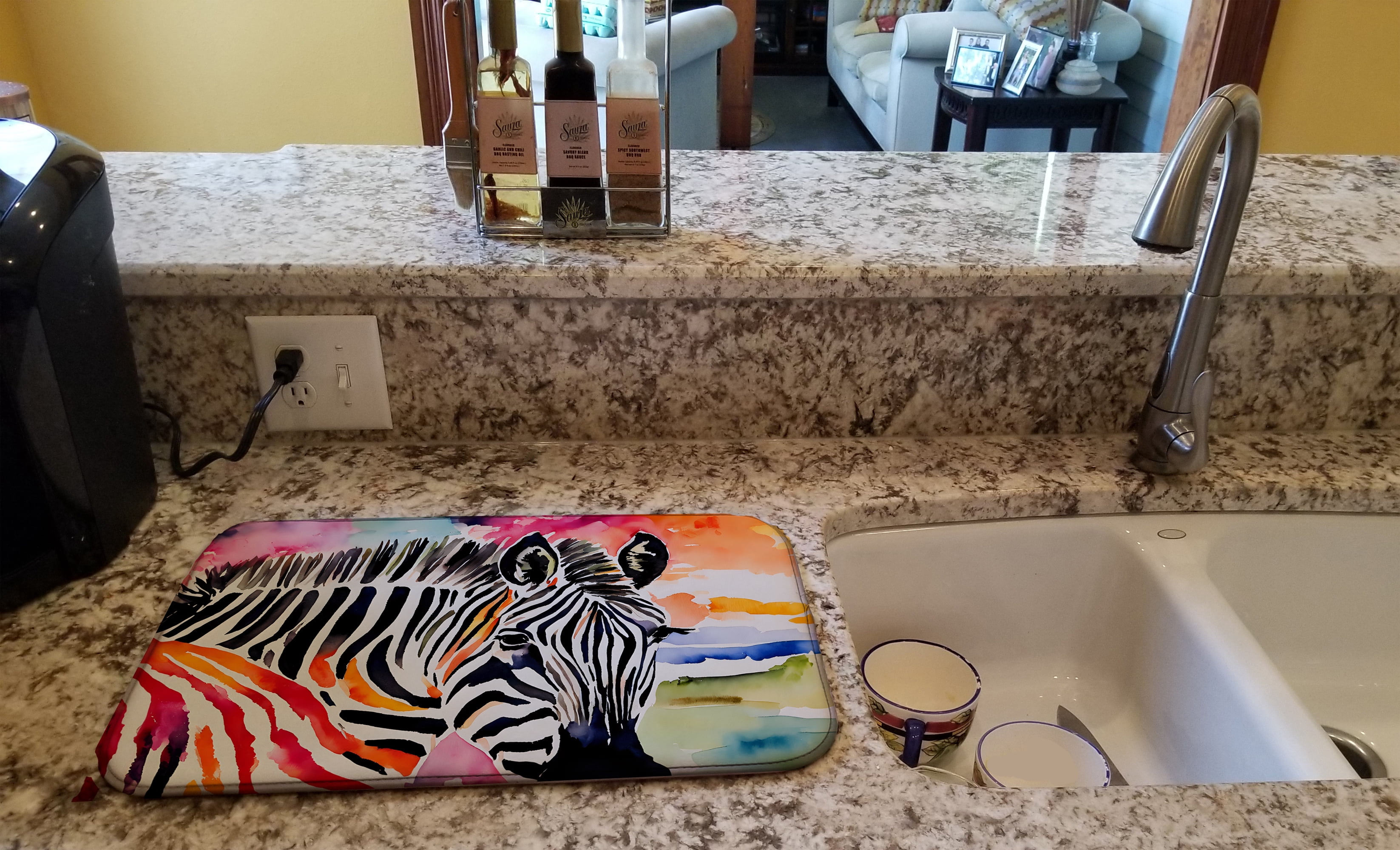 Zebra Dish Drying Mat DAC3015